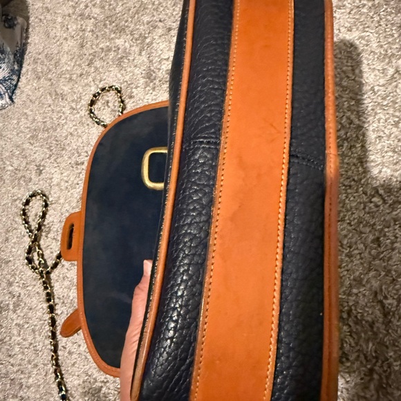 Dooney & Bourke Black and Brown Crossbody Bag with unbranded chain - Picture 4 of 12